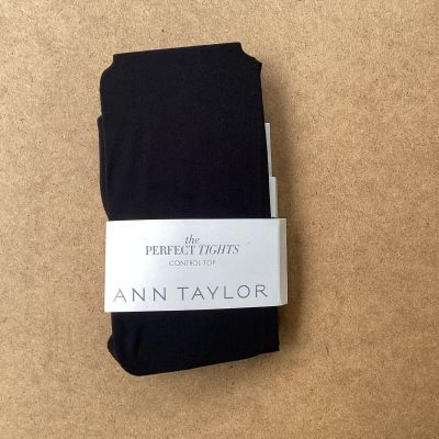 Ann Taylor Black The Perfect Tights Control Top, Size Large